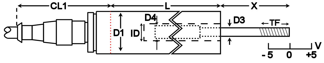dimensional drawing of DCWH unguided version