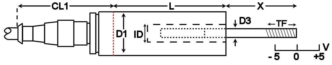 dimensional drawing of DCWH unguided version